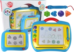 Lavagna magnetica per disegnare – set da 2 pezzi, blu‑gialla