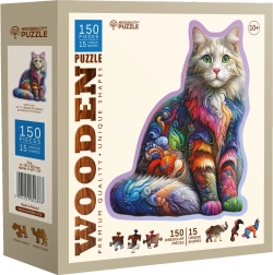 Puzzle in legno WOODEN CITY Gatto delicato 150 pezzi