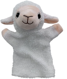 Marionetta a guanto in peluche a forma di pecora