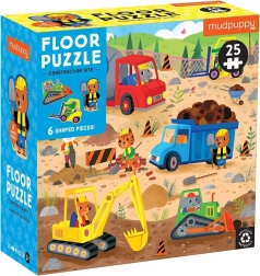 Puzzle da pavimento veicoli da cantiere 25 pezzi Mudpuppy