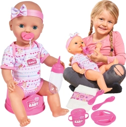 Simba New Born Baby bambola funzionale 43 cm con vasino e accessori