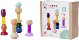 Blocchi impilabili Montessori – set di costruzione geometrico in legno