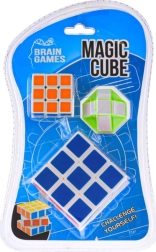 brain games set di rompicapo: cubi componibili e snake