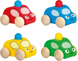 Auto di legno con sirena che fischia – verde