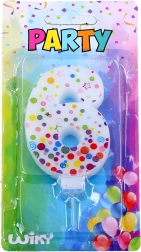 Candela party numero 6 con pois