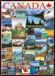 EUROGRAPHICS Puzzle Poster di viaggio in Canada 1000 pezzi