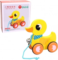 Giocattolo di legno da trainare anatra