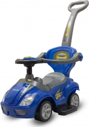 Spingibile/giocattolo 3 in 1 con asta di guida Baby Mix Mega Car – blu