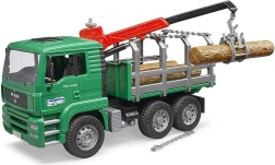 Bruder MAN camion con rimorchio per il trasporto del legname