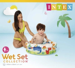 Piscina gonfiabile per bambini con dinosauri 61 × 22 cm Intex