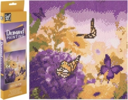Pittura diamantata prato di farfalle 30 × 30 cm