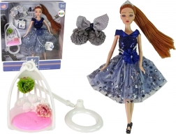 Bambola EMILY con altalena e fiori