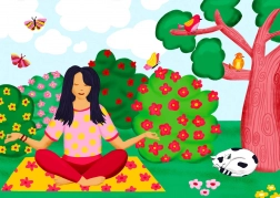 Puzzle Rilassante Yoga nel parco 1000 pezzi