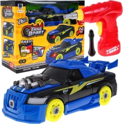Auto sportivo pieghevole 2 in 1 per bambini 3+ Cacciavite elettrico + cacciavite manuale + suoni Luci