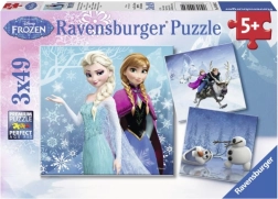 Puzzle Ravensburger Frozen: avventura invernale 3×49 pezzi