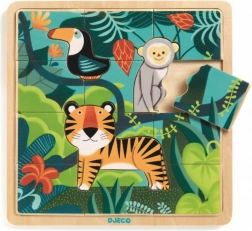 Puzzle in legno Tigre e amici