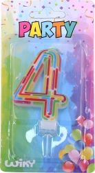 Candela per torta numero 4 – righe