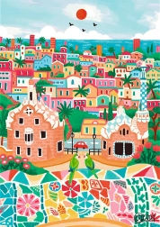 Puzzle Premium Plus L'Arte del Colore: Barcellona, Spagna 1000 pezzi