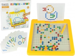 Lavagna magnetica con 100 perline gialla