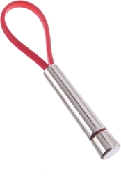 Portachiavi in metallo con laccetto rosso 10 cm