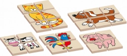 Puzzle di animali in legno