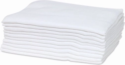 FreeON Bubaba pannolini in stoffa 80 × 80 cm bianchi (10 pz)