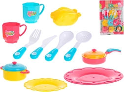 Set da cucina per bambini 14 pz – pentola, padellina, stoviglie e posate