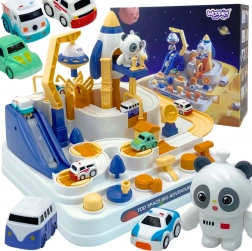 Pista interattiva per macchinine Avventura Spaziale Panda