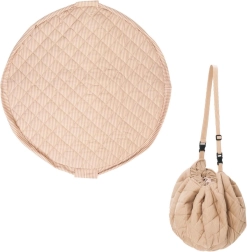 Play&Go Noomad Soft tappeto da gioco e sacco porta-giocattoli stripes brown