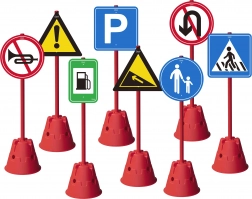 Set divertente di grandi segnali stradali Classic World