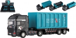 Camion giocattolo in plastica 26 cm a retrocarica – container o bisarca
