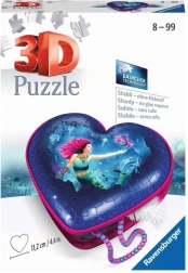 RAVENSBURGER puzzle 3D cuore sirena – portagioie, 54 pezzi