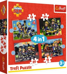 Puzzle Pompiere Sam 4in1 (12–24 pezzi)