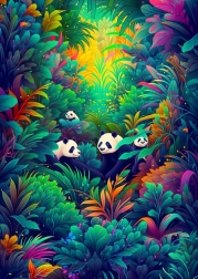Puzzle Cielo dei Panda 1000 Pezzi
