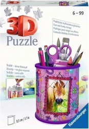 RAVENSBURGER puzzle 3D portamatite – cavallo, 57 pezzi