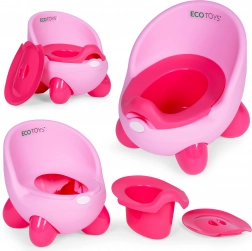 Vasino per bambini con inserto removibile e piedi antiscivolo in colore rosa di ECOTOYS