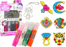 Pendagli per vetrate da colorare – set di 6 pz con colori a rapida asciugatura