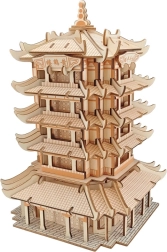 Puzzle 3D in legno Yellow Crane Tower