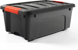 Box portaoggetti in plastica 12 l con coperchio DOLONI, nero