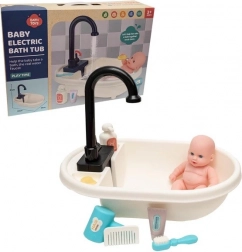 Vaschetta per bambola con doccia funzionante e accessori