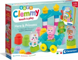 Clementoni Soft Clemmy grande set di gioco con libricino – cavaliere e principessa