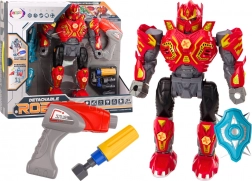 Robot avvitabile con trapano, cacciavite, luci e suoni – rosso
