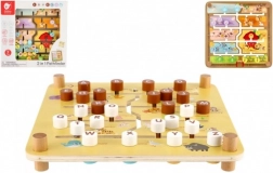 Labirinto educativo in legno 2 in 1 CLASSIC WORLD – fattoria e alfabeto, 30 × 30 cm