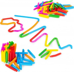 tubi pop sensoriali per bambini – tubicini antistress collegabili, 60 pezzi