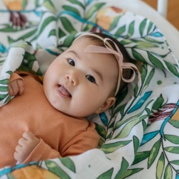 Tommy Lise mussola di cotone biologico Airy Grace 120 x 120 cm