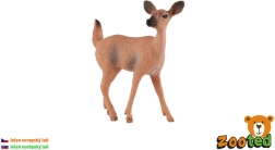 Figura di cerva europea in plastica 7 cm