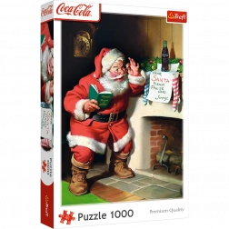 Puzzle da 1000 pezzi Coca‑Cola di Natale – Babbo Natale al caminetto