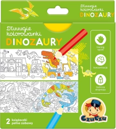 Lunghi libri da colorare Dinosauri per bambini 4+