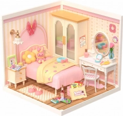 Rolife casetta fai-da-te – camera da letto con illuminazione LED, 105 pezzi