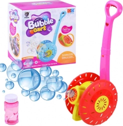 Carrello a spinta per bambini con bolle di sapone